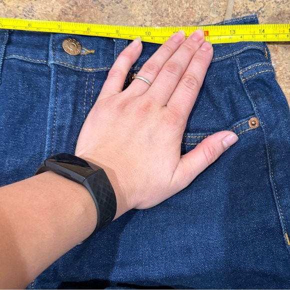 Boden High Rise Wide Crop‎ Jeans Indigo Rinse Sz 28 Fall Staple Trendy Timeless - Picture 4 of 11